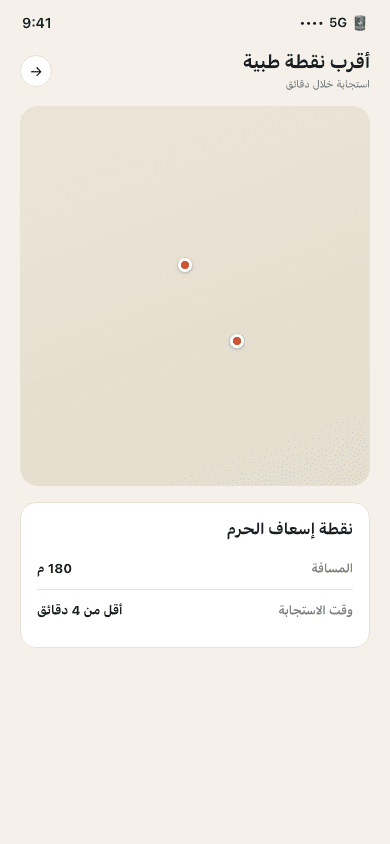 Nearest medical point screen — neuriya Amaan