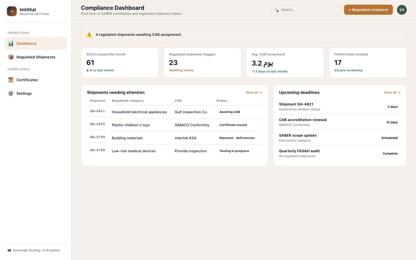Imtithal product preview